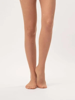 Cienkie rajstopy w serduszka 20 DEN Ryłko