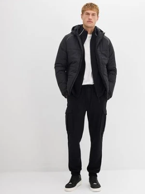Ciepłe spodnie cargo z polarowego materiału, regular fit bonprix