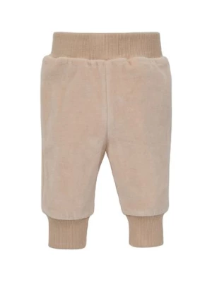Ciepłe spodnie welurwe beżowe LOVELY DAY BEIGE dla niemowlaka Pinokio