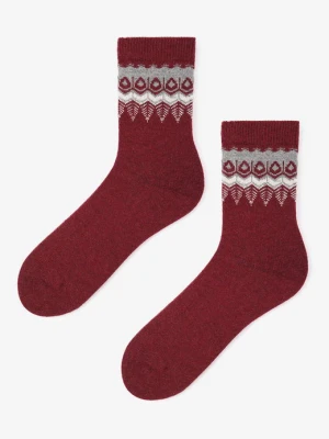 Ciepłe wzorzyste skarpetki damskie Angora No Terry X38 Marilyn