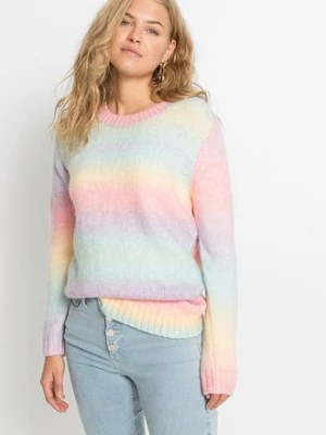 Ciepły sweter z miękkiej mieszanki wełny bonprix