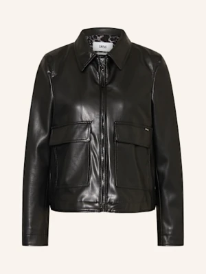 Cinque Kurtka Cielvita Z Imitacji Skóry schwarz