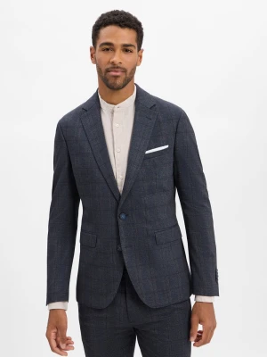 Cinque Męska kurtka modułowa - Cidata Mężczyźni Slim Fit Sztuczne włókno niebieski w kratkę,