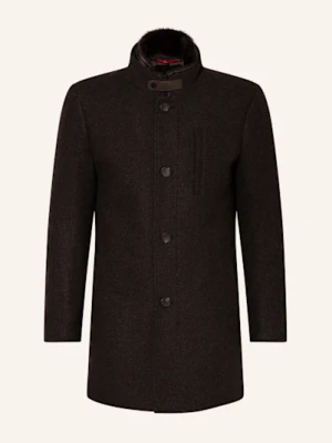 Cinque Płaszcz Ciarsenal Z Odpinaną Podpinką I Obszyciem Ze Sztucznego Futra braun