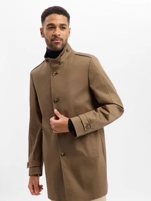 Cinque Płaszcz - CIScale Mężczyźni brązowy jednolity,