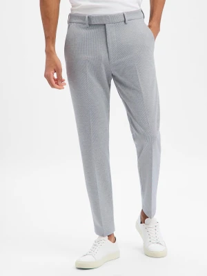 Cinque Spodnie - CIBeppe Mężczyźni Regular Fit szary wypukły wzór tkaniny,