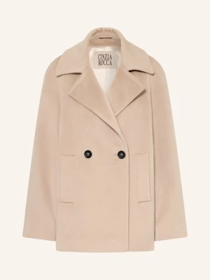 Cinzia Rocca Kurtka Typu Caban beige