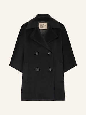 Cinzia Rocca Ponczo Z Dodatkiem Alpaki schwarz