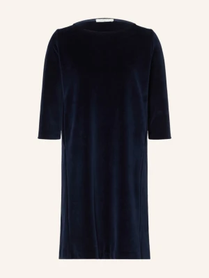 Circolo 1901 Aksamitna Sukienka Z Rękawami 3/4 blau GRANATOWY
