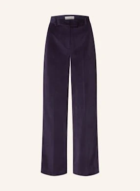 Circolo 1901 Spodnie Marlena Z Aksamitu lila