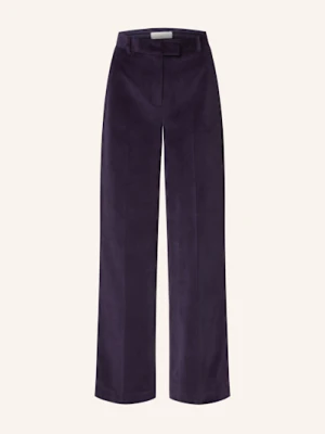 Circolo 1901 Spodnie Marlena Z Aksamitu lila