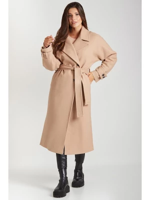 Ciriana Wełniany płaszcz w kolorze beżowym rozmiar: 36