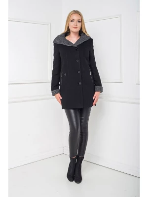 Ciriana Wełniany płaszcz w kolorze czarno-szarym rozmiar: 48
