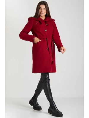 Ciriana Wełniany płaszcz w kolorze czerwonym rozmiar: 44