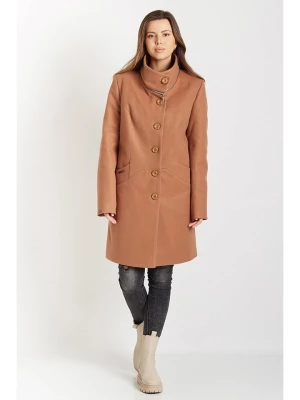 Ciriana Wełniany płaszcz w kolorze jasnobrązowym rozmiar: 40
