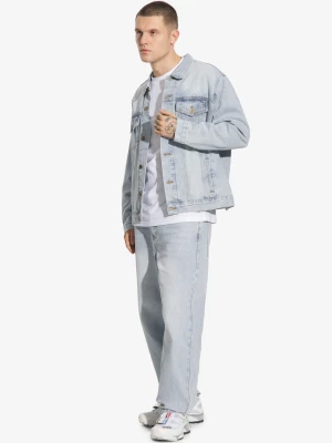 Civil kurtka jeansowa męska niebieska Prosto