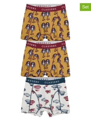 Claesens Bokserki (3 pary) w kolorze żółto-czerwono-białym rozmiar: 152