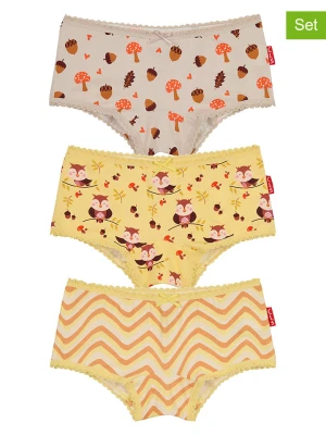 Claesens Pełne majtki (3 pary) w kolorze beżowo-żółtym ze wzorem rozmiar: 128