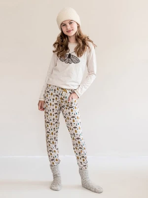 Claesens Piżama w kolorze beżowym ze wzorem rozmiar: 164