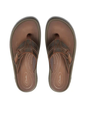 Clarks Japonki Wesley Sun 26176987 Brązowy