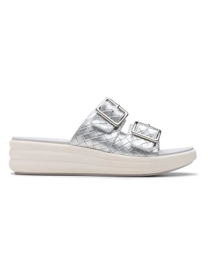 Clarks Klapki "Drift Buckle" w kolorze srebrnym rozmiar: 39, 5