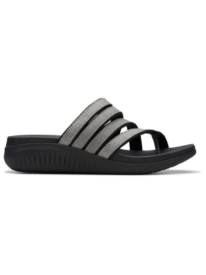 Clarks Klapki "Glide Hi Iris" w kolorze srebrnym rozmiar: 39,5