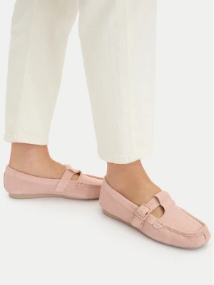 Clarks Mokasyny Freckle Tbar 26185904 Różowy