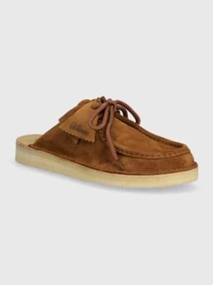 Clarks Originals klapki zamszowe DSRT Nomad Mule męskie kolor brązowy 26175863