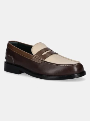 Clarks Originals mokasyny skórzane CraftJames Lo męskie kolor brązowy 26184374