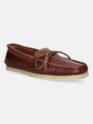Clarks Originals mokasyny skórzane Godney Mocc męskie kolor brązowy 26181124