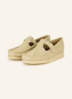 Clarks Originals Mokasyny Wallabee T Bar beige