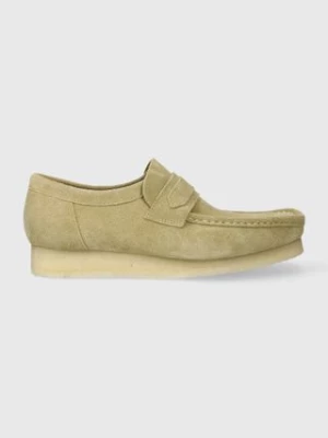 Clarks Originals mokasyny zamszowe Wallabee Loafer męskie kolor beżowy 26172504