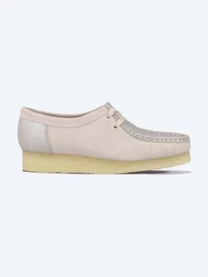 Clarks Originals mokasyny zamszowe Wallabee na płaskim obcasie 26156540