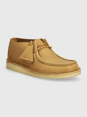 Clarks Originals półbuty nubukowe Desert Nomad kolor brązowy 26176543