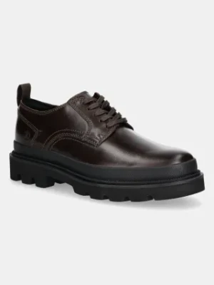 Clarks Originals półbuty skórzane Badell Lace męskie kolor brązowy 26181138