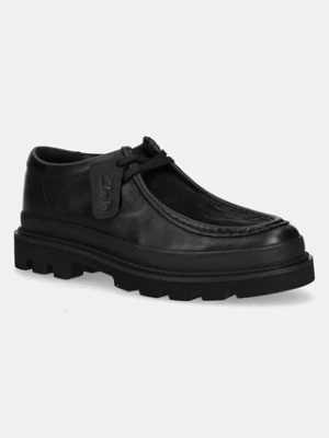Clarks Originals półbuty skórzane Badell Seam męskie kolor czarny 26183896