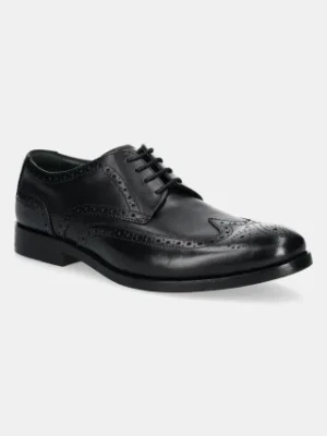Clarks Originals półbuty skórzane CraftJames Tip męskie kolor czarny 26178562