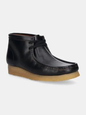 Clarks Originals półbuty skórzane Wallabee Boot męskie kolor czarny 26179167