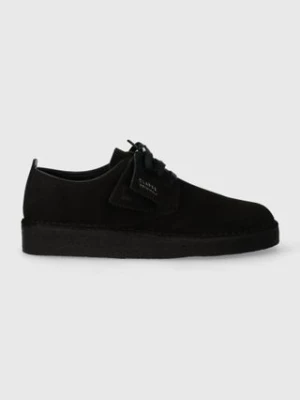 Clarks Originals półbuty zamszowe Coal London męskie kolor czarny 26171744