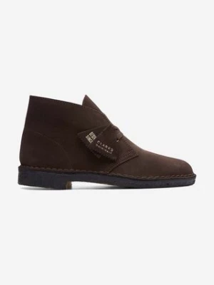 Clarks Originals półbuty zamszowe Desert Boot męskie kolor brązowy 26155485