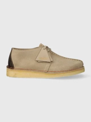 Clarks Originals półbuty zamszowe Desert Trek męskie kolor beżowy 26166211