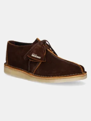 Clarks Originals półbuty zamszowe Desert Trek męskie kolor brązowy 26180655