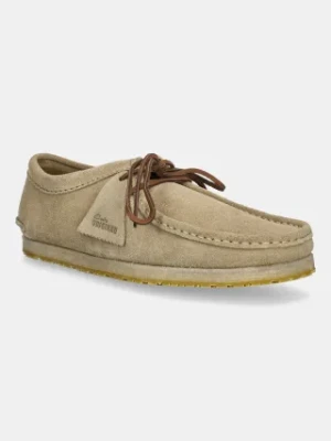 Clarks Originals półbuty zamszowe Godney Lace męskie kolor beżowy 26180758