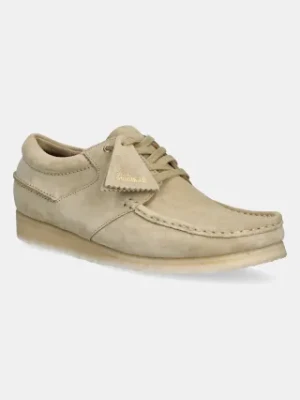 Clarks Originals półbuty zamszowe Wallabee Boat męskie kolor beżowy 26175753