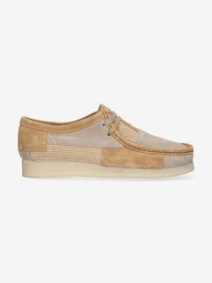 Clarks Originals półbuty zamszowe Wallabee męskie kolor beżowy 26172156