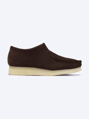 Clarks Originals półbuty zamszowe Wallabee męskie kolor brązowy 26156606