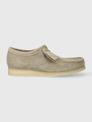 Clarks Originals półbuty zamszowe Wallabee męskie kolor szary 26175711