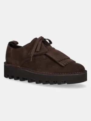 Clarks Originals półbuty zamszowe x Engineered Garments Desert Khan męskie kolor brązowy 26183856