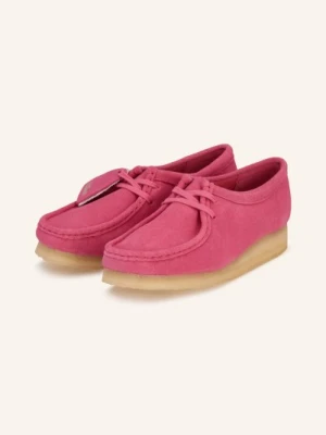Clarks Originals Sznurowane Buty Wallabee pink