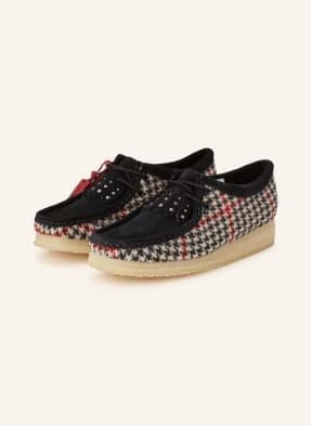 Clarks Originals Sznurowane Buty Wallabee Z Nitami schwarz